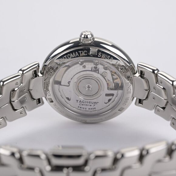Tag Heuer Calibre 7 WAT2313 Automatic Pink Diamond Dial 35mm Ladies Watch w/ B&P main image 8